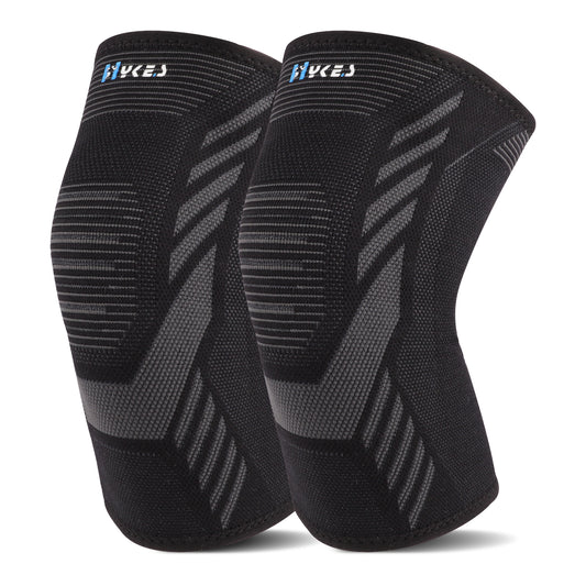 Buy Hykes Anti Slip and Pain Relief Knee and Calf Compression Sleeve with  Anti Slip Grey - L Online at Best Prices in India - JioMart.