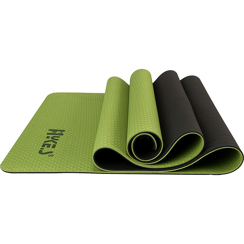 Hykes TPE Eco Friendly Yoga Mat - 6mm Non Slip with Carry Bag & Strap