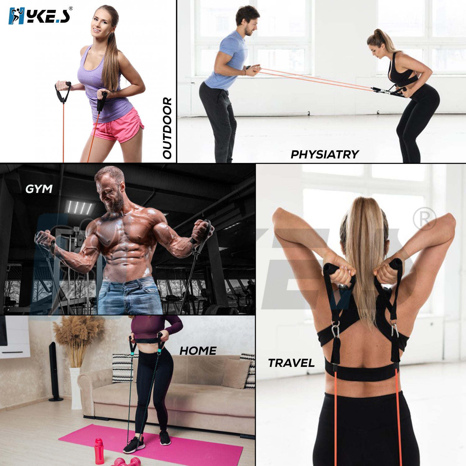 Shop Best Latex Resistance Band Set (100lbs) Online at Hykes