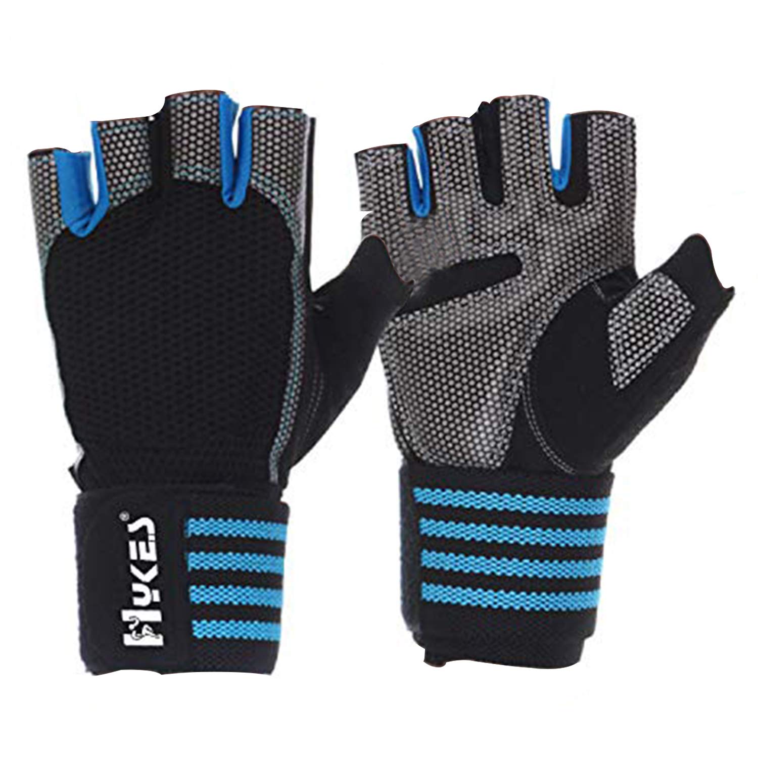 Unisex Ultralight Microfiber & Neoprene Gym Gloves Wrist Wraps for