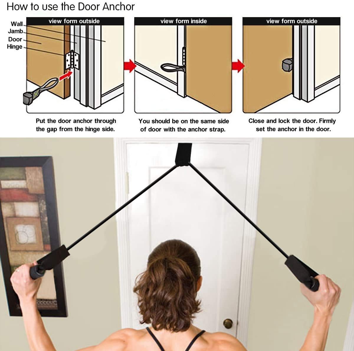 Using door discount anchor resistance bands